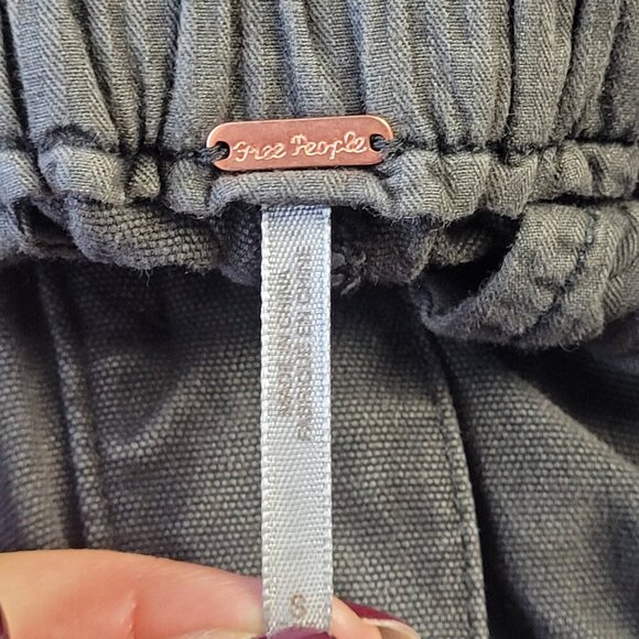 NWT Free people Margate Pleated Trousers Black noir size S - Picture 8 of 14